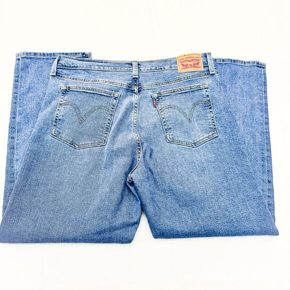 Levi's Wedgie Straight Button Fly Denim Jeans Size 32 x 28 - Picture 5 of 9